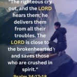 Psalm 34:17-18 Bible Verse Image