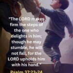 Psalm 37:23-24 Bible Verse Image